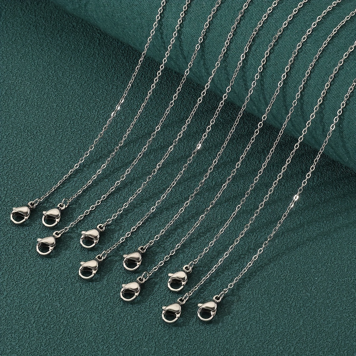 10pcs Stainless Steel Necklace Chains 14K Golden Plated DIY Beading Crochet
